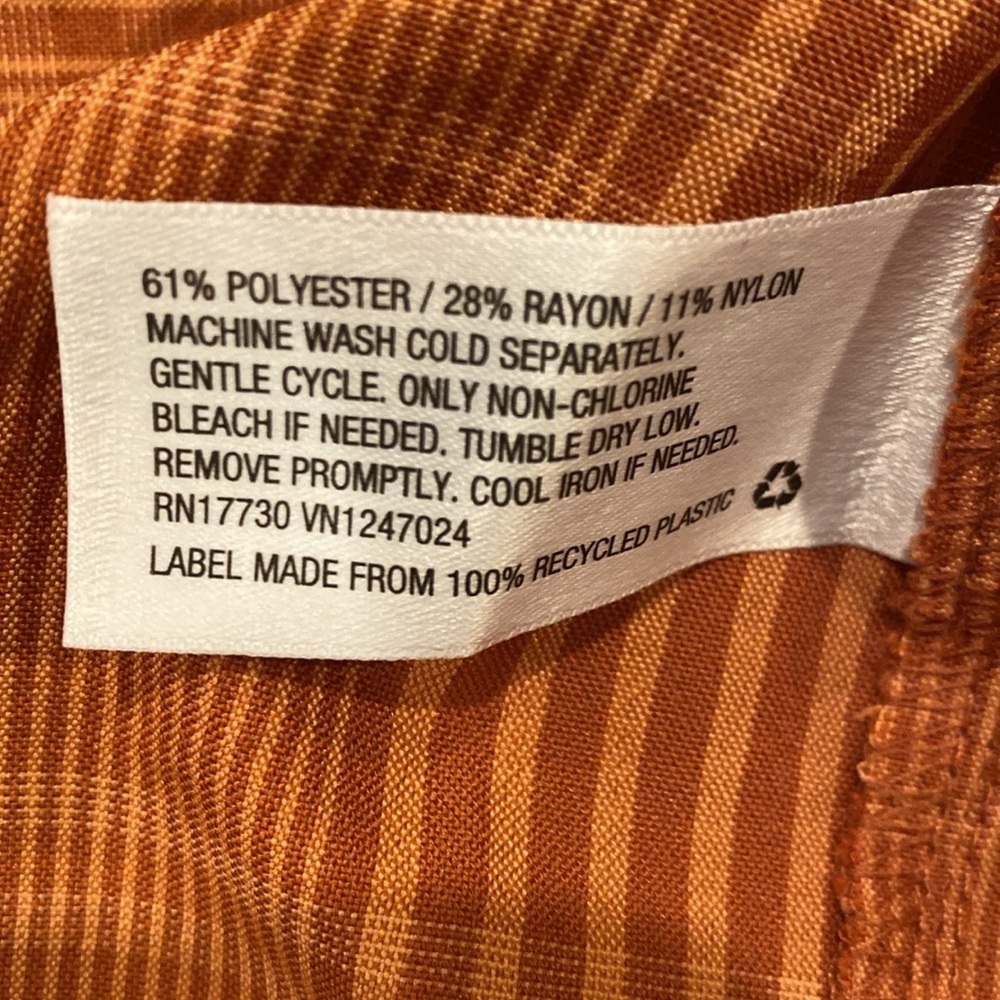 XS orange (rust plaid) A New Day blouse - New with tags - Picture 4 of 4
